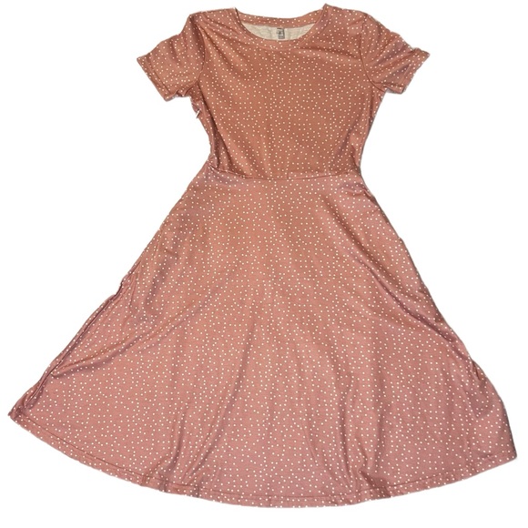 Helyo Women’s Pink White Polka Dot Dress Small - Picture 1 of 5